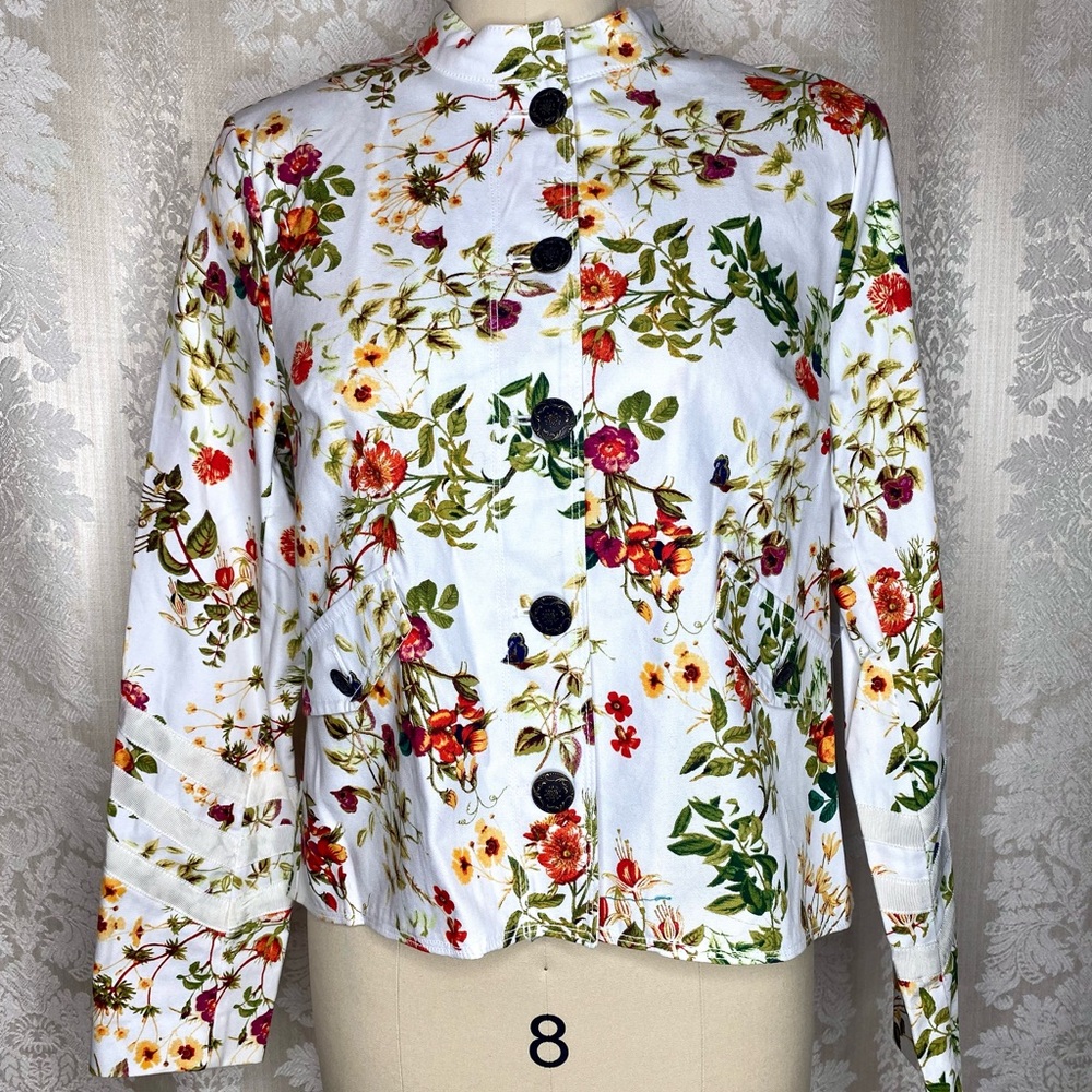 Alice through the looking glass floral blazer designer collection